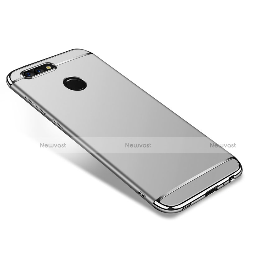 Luxury Metal Frame and Plastic Back Case for Huawei Nova 2 Plus Silver