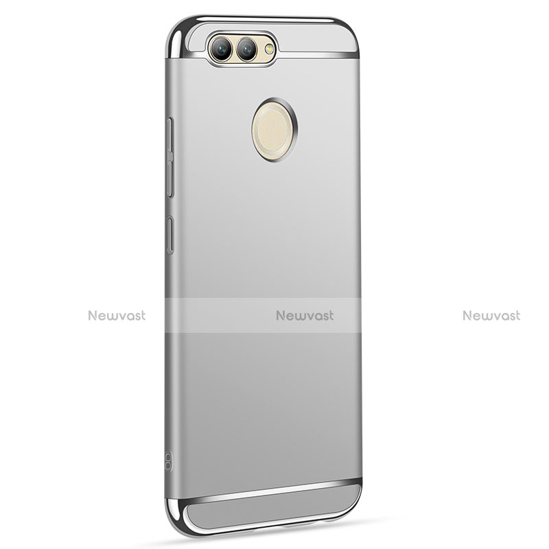 Luxury Metal Frame and Plastic Back Case for Huawei Nova 2 Plus Silver