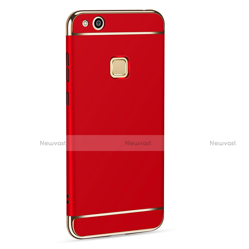 Luxury Metal Frame and Plastic Back Case for Huawei Nova Lite Red