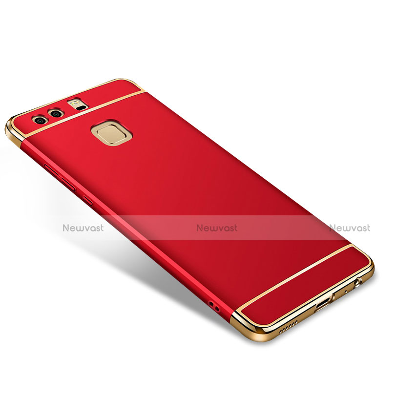 Luxury Metal Frame and Plastic Back Case for Huawei P9 Red