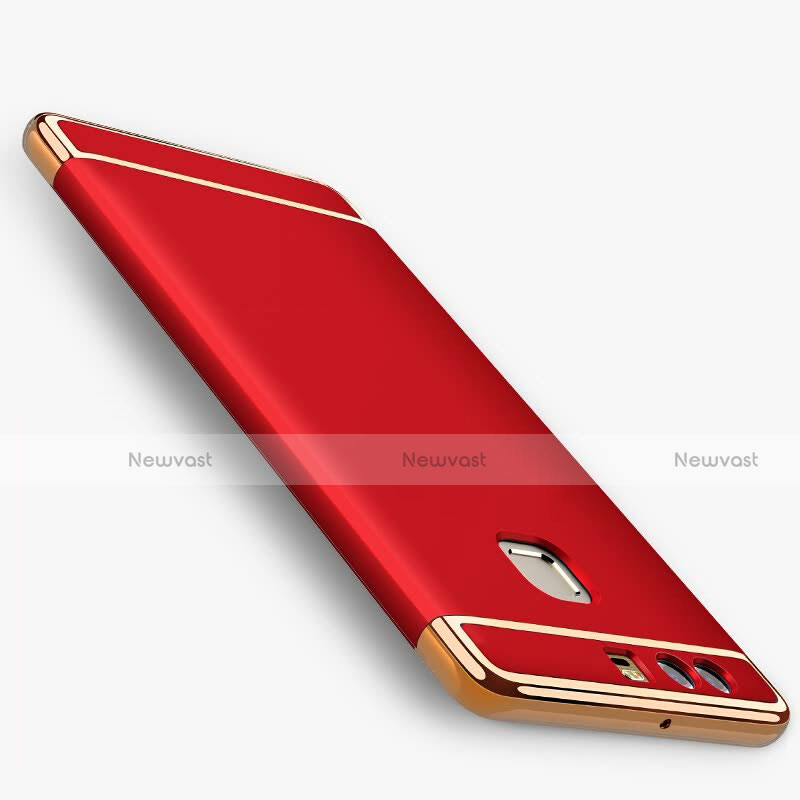 Luxury Metal Frame and Plastic Back Case for Huawei P9 Red