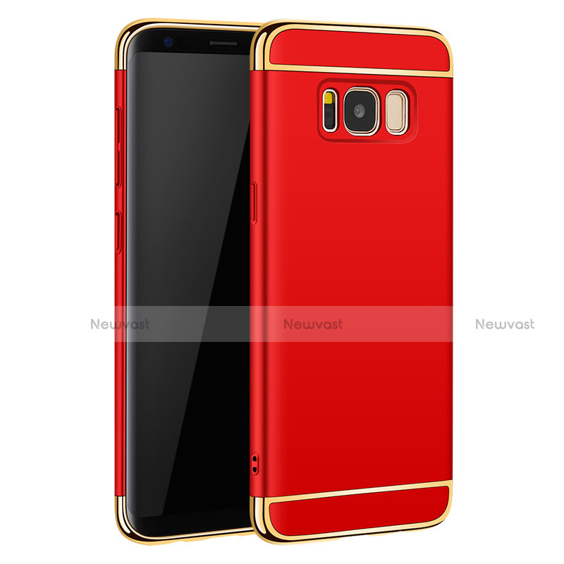 Luxury Metal Frame and Plastic Back Case for Samsung Galaxy S8 Plus Red