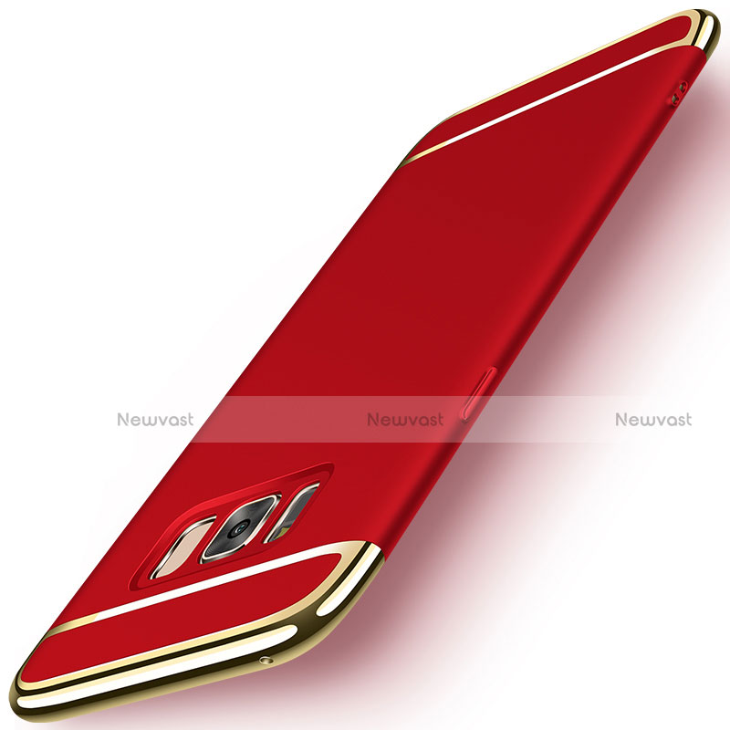 Luxury Metal Frame and Plastic Back Case for Samsung Galaxy S8 Plus Red