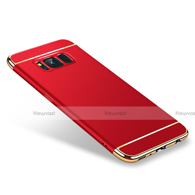 Luxury Metal Frame and Plastic Back Case for Samsung Galaxy S8 Plus Red