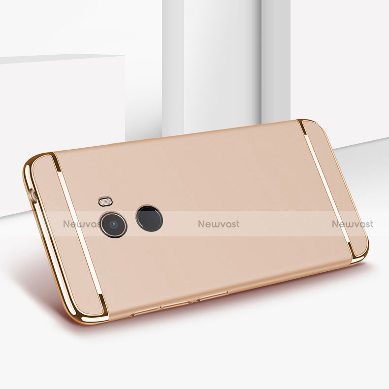 Luxury Metal Frame and Plastic Back Case for Xiaomi Mi Mix 2 Gold