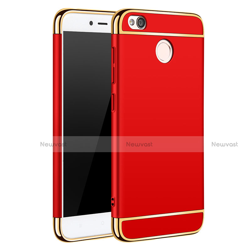 Luxury Metal Frame and Plastic Back Case for Xiaomi Redmi 4X Red