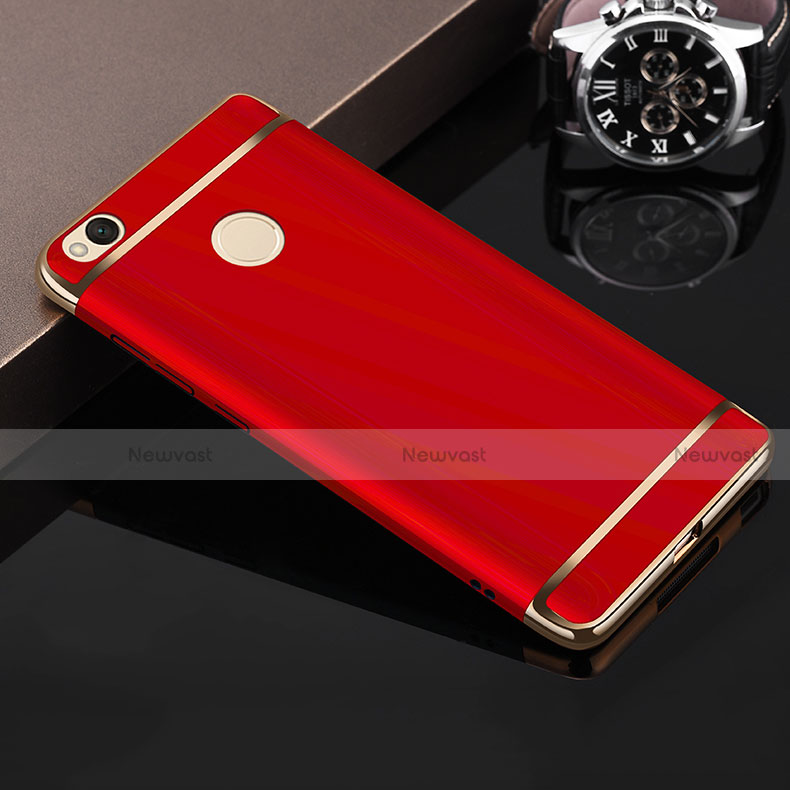 Luxury Metal Frame and Plastic Back Case for Xiaomi Redmi 4X Red