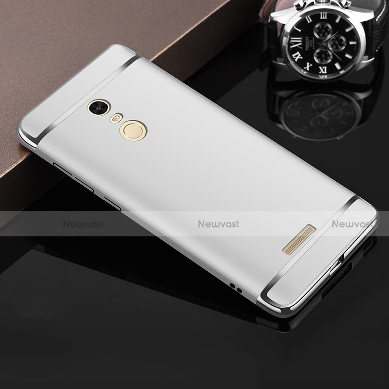 Luxury Metal Frame and Plastic Back Case for Xiaomi Redmi Note 3 MediaTek Silver