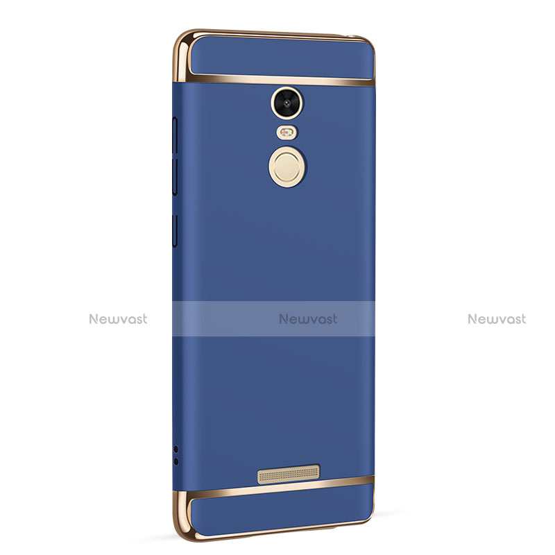 Luxury Metal Frame and Plastic Back Case for Xiaomi Redmi Note 3 Pro Blue