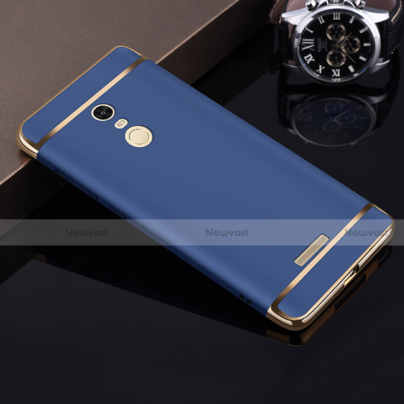 Luxury Metal Frame and Plastic Back Case for Xiaomi Redmi Note 3 Pro Blue