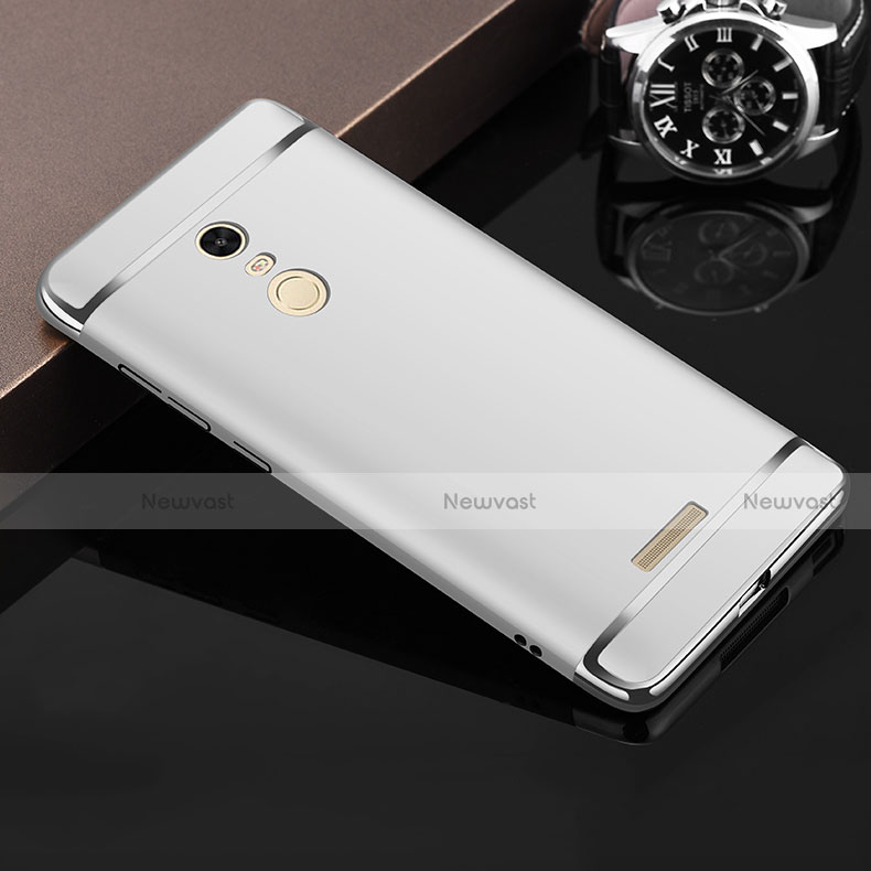 Luxury Metal Frame and Plastic Back Case for Xiaomi Redmi Note 3 Pro Silver