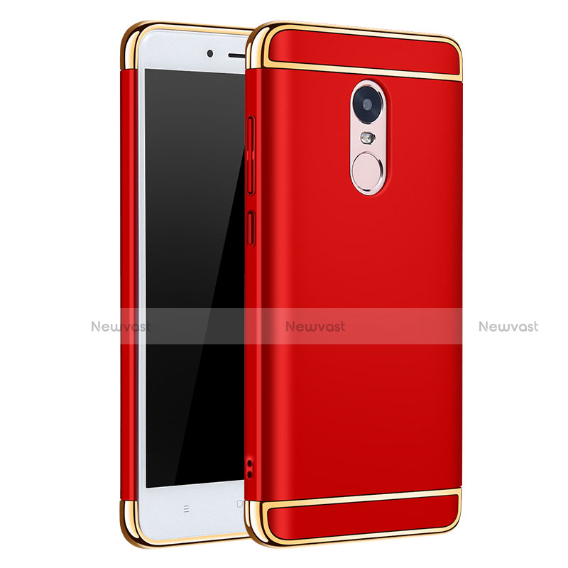 Luxury Metal Frame and Plastic Back Case for Xiaomi Redmi Note 4 Standard Edition Red