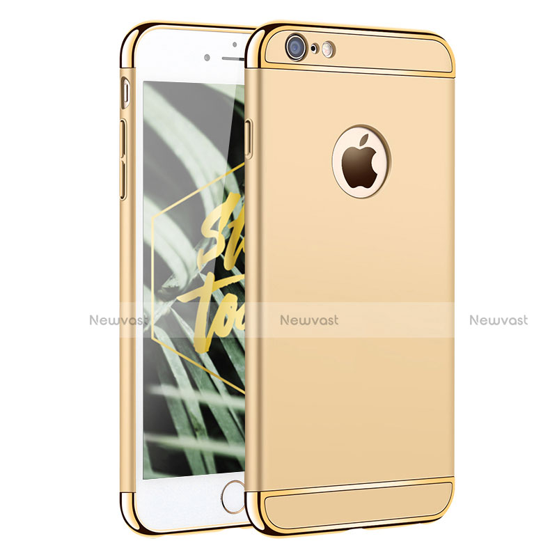 Luxury Metal Frame and Plastic Back Case M01 for Apple iPhone 6S Plus Gold