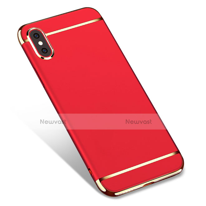 Luxury Metal Frame and Plastic Back Case M01 for Apple iPhone Xs Max Red