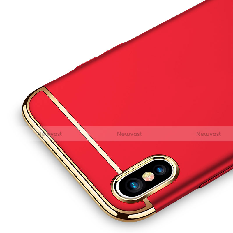 Luxury Metal Frame and Plastic Back Case M01 for Apple iPhone Xs Max Red