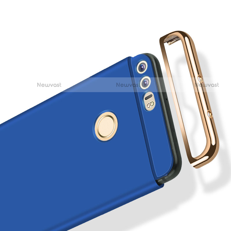 Luxury Metal Frame and Plastic Back Case M01 for Huawei Honor 8 Blue