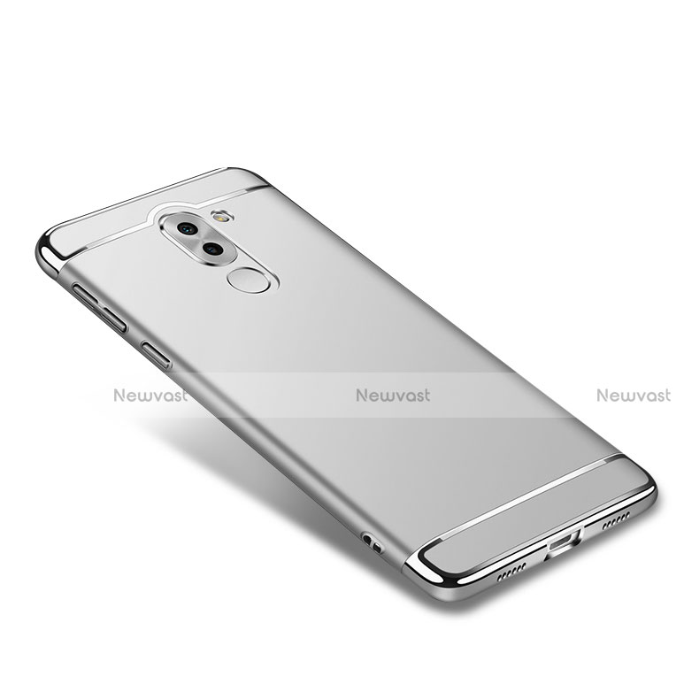 Luxury Metal Frame and Plastic Back Case M02 for Huawei Honor 6X Pro Silver