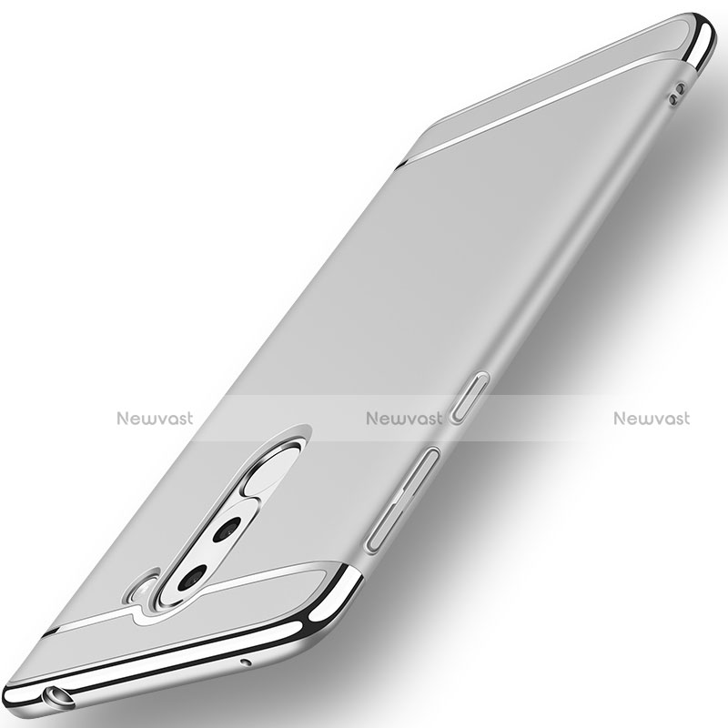 Luxury Metal Frame and Plastic Back Case M02 for Huawei Honor 6X Pro Silver