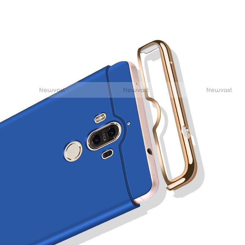 Luxury Metal Frame and Plastic Back Case M02 for Huawei Mate 9 Blue