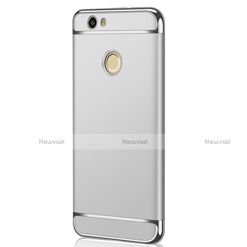 Luxury Metal Frame and Plastic Back Case M02 for Huawei Nova Silver