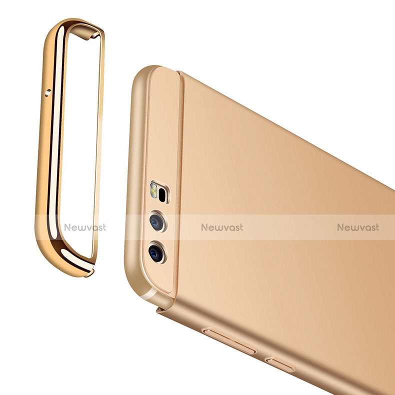 Luxury Metal Frame and Plastic Back Case M02 for Huawei P10 Gold