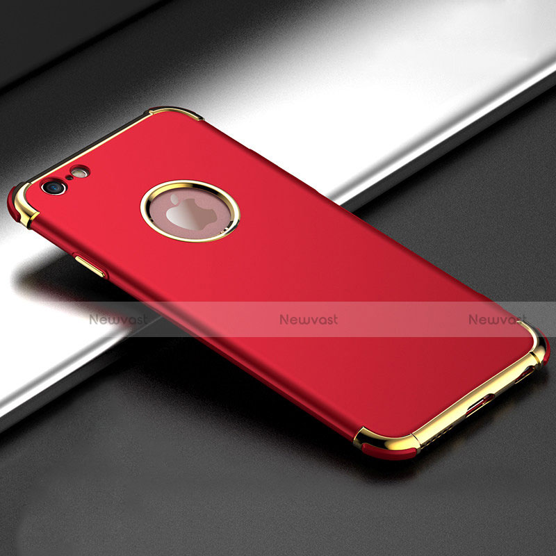 Luxury Metal Frame and Plastic Back Case M06 for Apple iPhone 6 Red