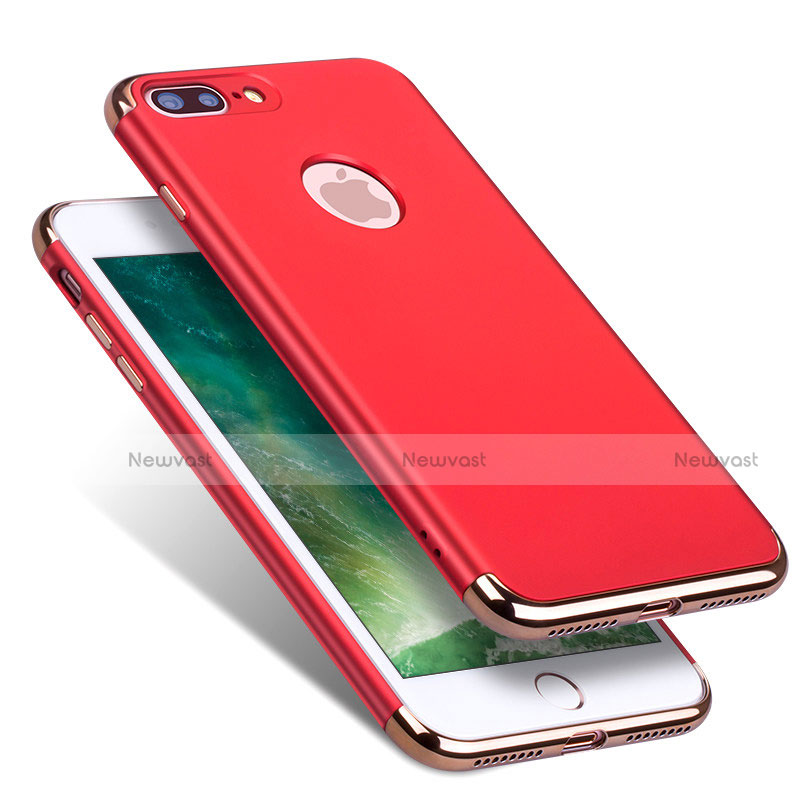 Luxury Metal Frame and Plastic Back Case R01 for Apple iPhone 7 Plus Red