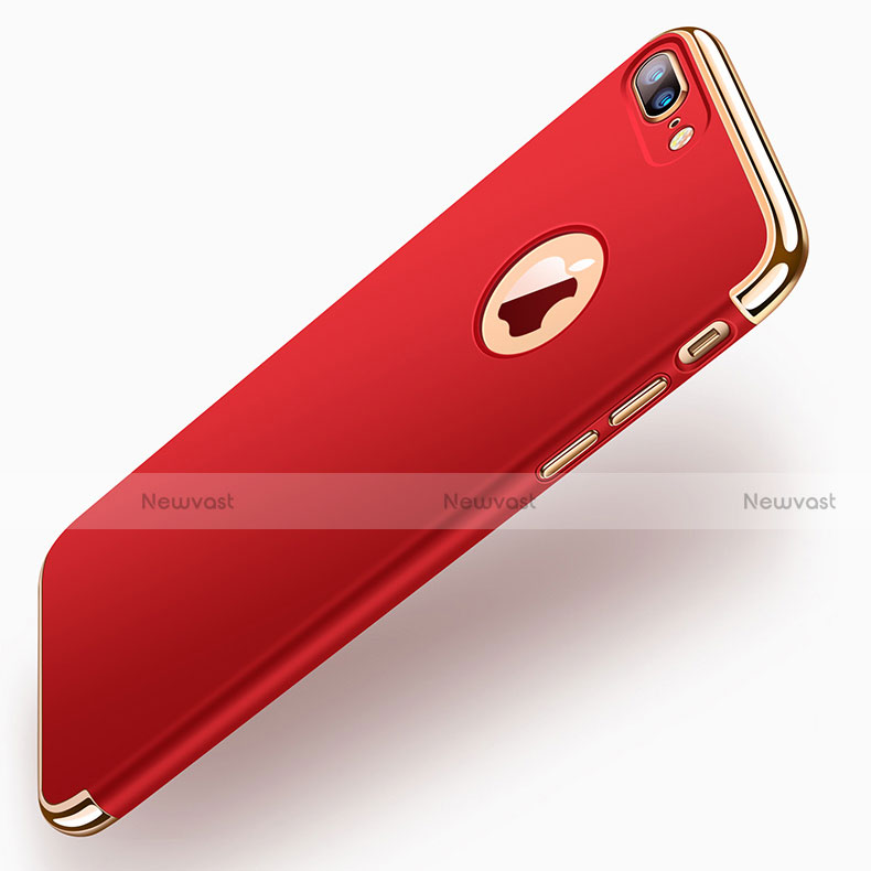 Luxury Metal Frame and Plastic Back Case R01 for Apple iPhone 7 Plus Red