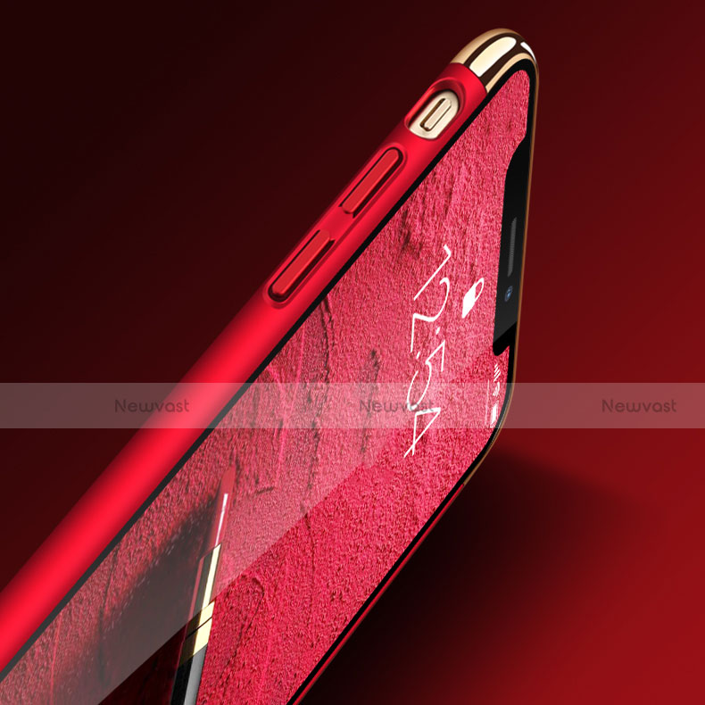 Luxury Metal Frame and Plastic Back Cover C01 for Apple iPhone X Red