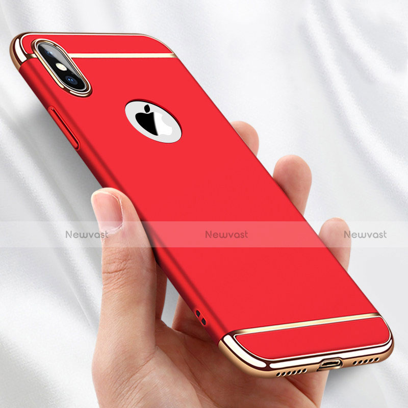 Luxury Metal Frame and Plastic Back Cover C01 for Apple iPhone Xs Max Red