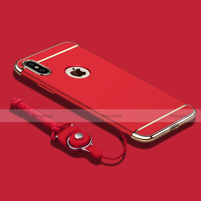 Luxury Metal Frame and Plastic Back Cover C02 for Apple iPhone Xs Max Red