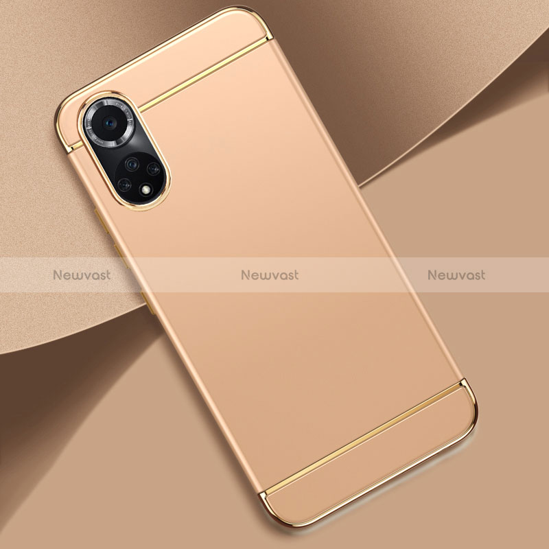 Luxury Metal Frame and Plastic Back Cover Case for Huawei Honor 50 Pro 5G Gold