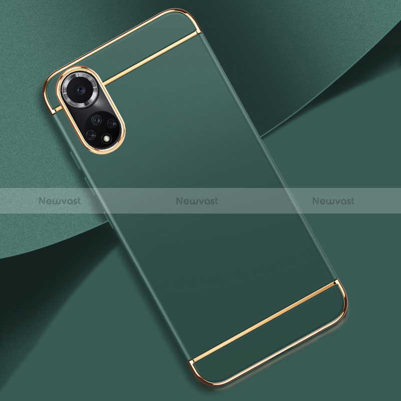 Luxury Metal Frame and Plastic Back Cover Case for Huawei Nova 9 Midnight Green