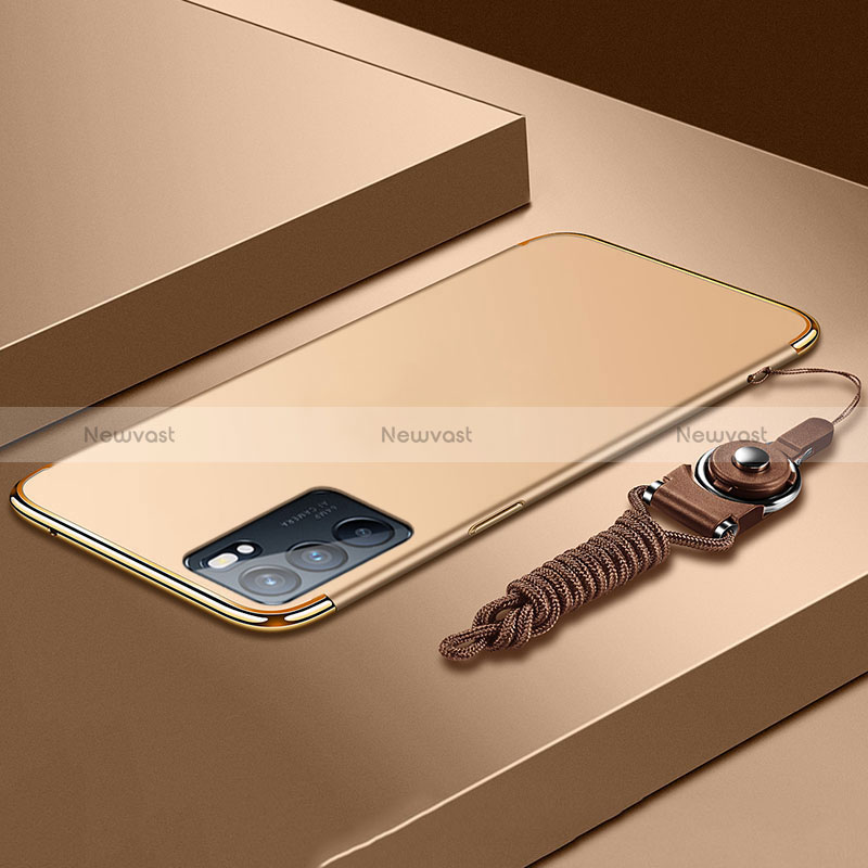 Luxury Metal Frame and Plastic Back Cover Case for Oppo Reno6 5G