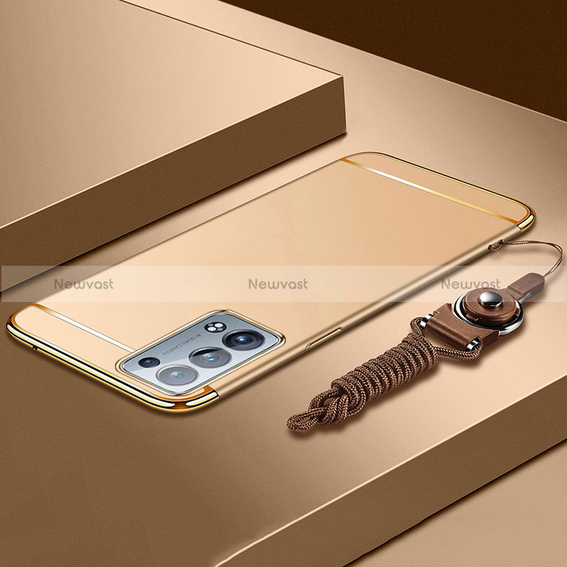 Luxury Metal Frame and Plastic Back Cover Case for Oppo Reno6 Pro+ Plus 5G