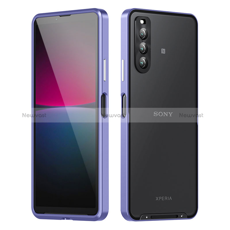 Luxury Metal Frame and Plastic Back Cover Case for Sony Xperia 10 IV SO-52C