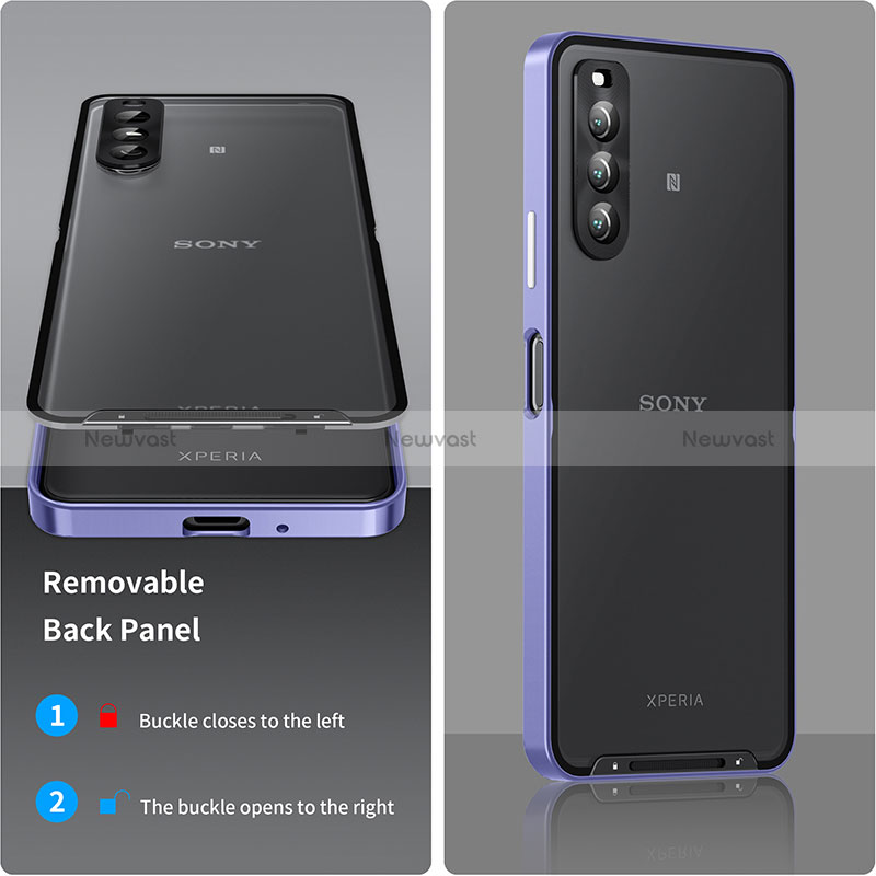 Luxury Metal Frame and Plastic Back Cover Case for Sony Xperia 10 IV SO-52C