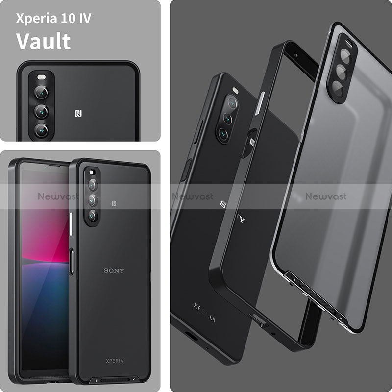 Luxury Metal Frame and Plastic Back Cover Case for Sony Xperia 10 IV SOG07
