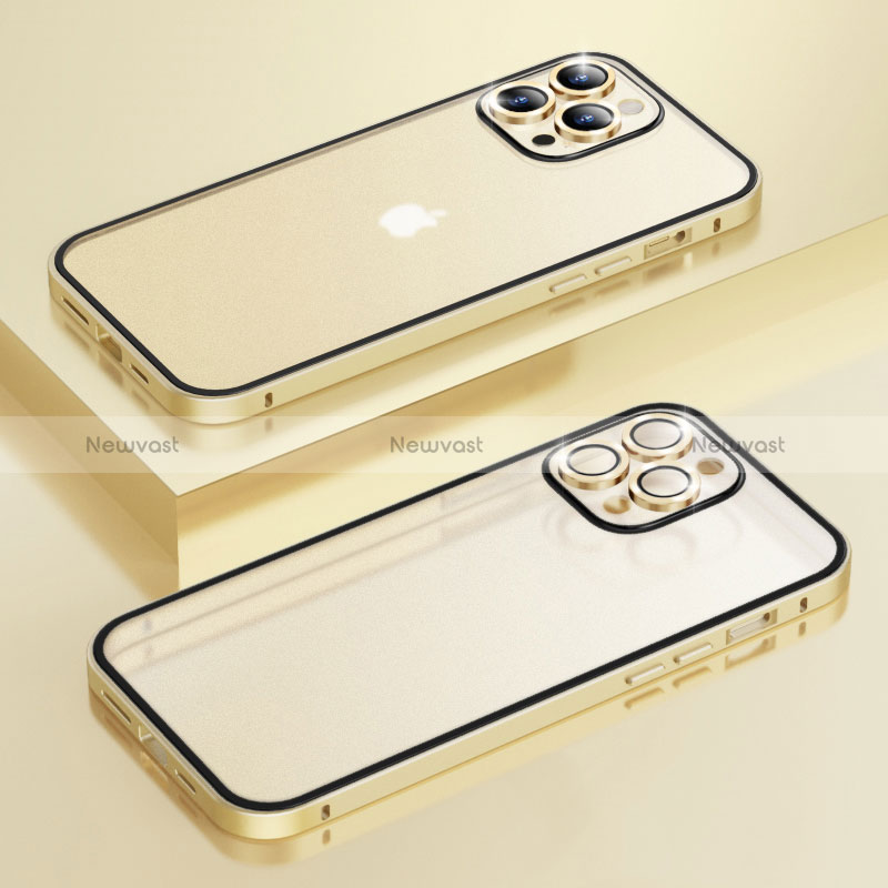 Luxury Metal Frame and Plastic Back Cover Case LF3 for Apple iPhone 13 Pro