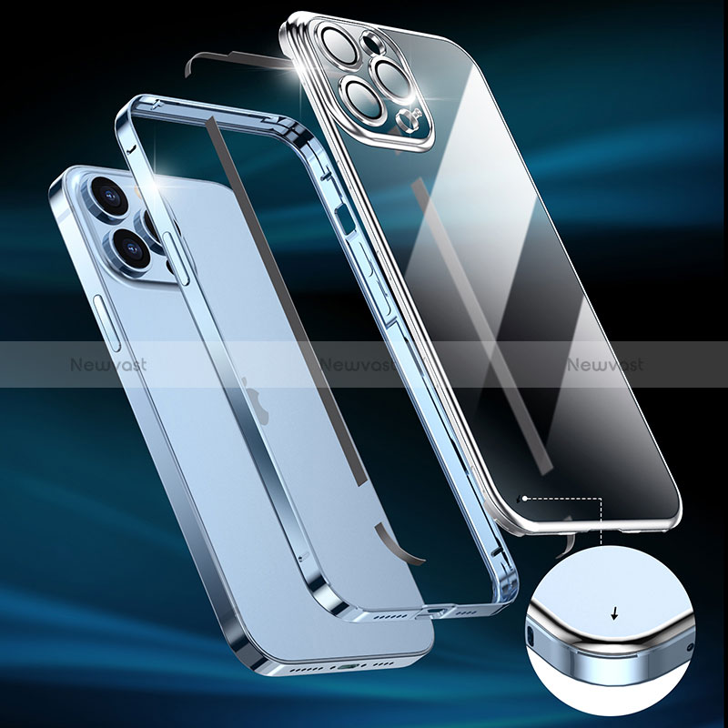 Luxury Metal Frame and Plastic Back Cover Case LF7 for Apple iPhone 13 Pro Max