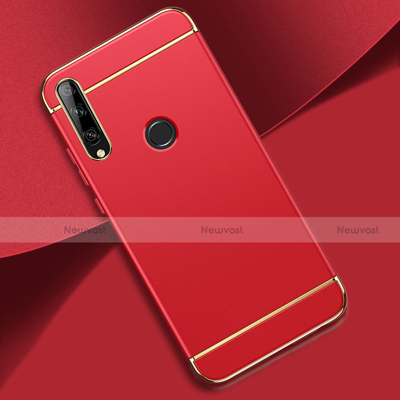 Luxury Metal Frame and Plastic Back Cover Case M01 for Huawei Enjoy 10 Plus Red