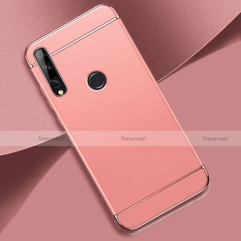 Luxury Metal Frame and Plastic Back Cover Case M01 for Huawei Enjoy 10 Plus Rose Gold