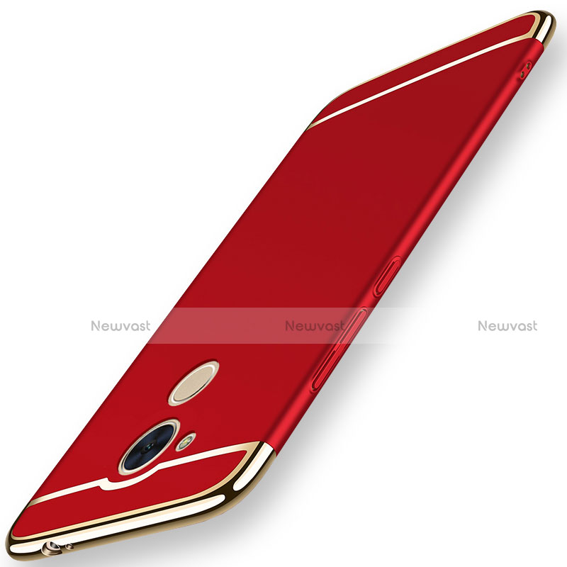 Luxury Metal Frame and Plastic Back Cover Case M01 for Huawei Enjoy 6S Red