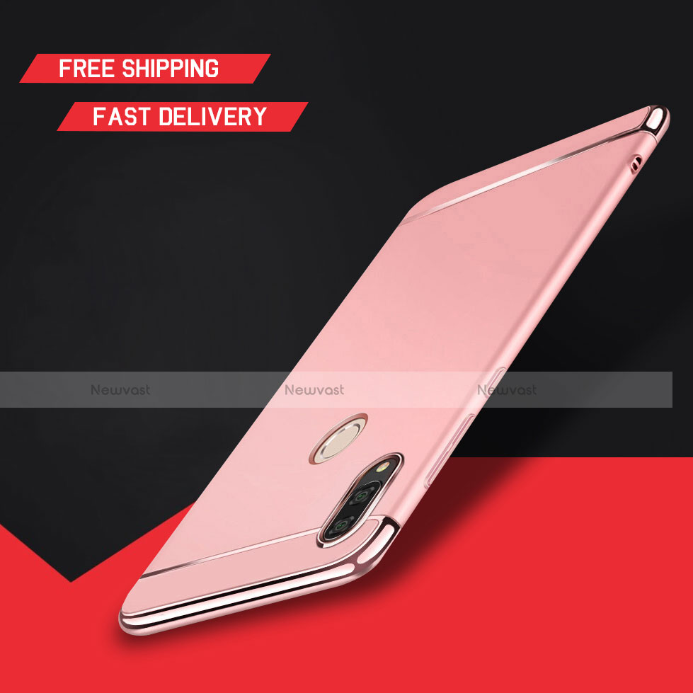 Luxury Metal Frame and Plastic Back Cover Case M01 for Huawei Enjoy 9 Plus Rose Gold