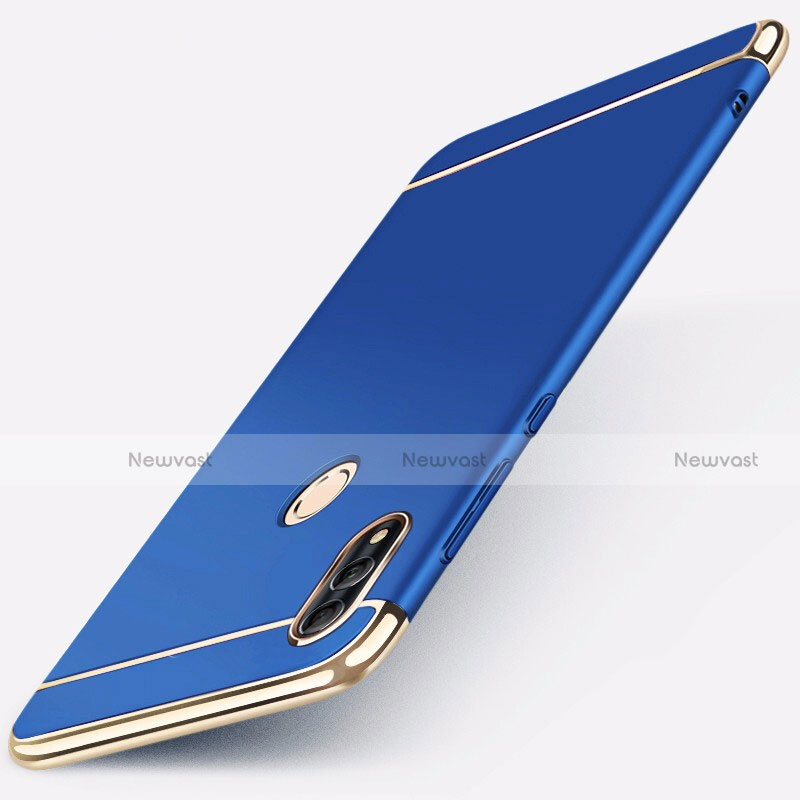 Luxury Metal Frame and Plastic Back Cover Case M01 for Huawei Honor 10 Lite Blue