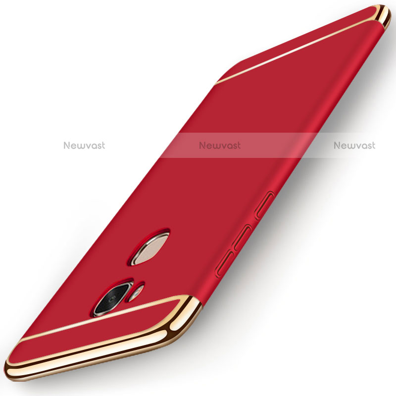 Luxury Metal Frame and Plastic Back Cover Case M01 for Huawei Honor 5X Red