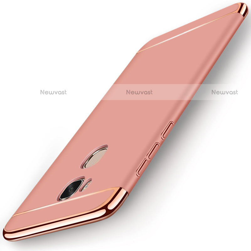 Luxury Metal Frame and Plastic Back Cover Case M01 for Huawei Honor 5X Rose Gold