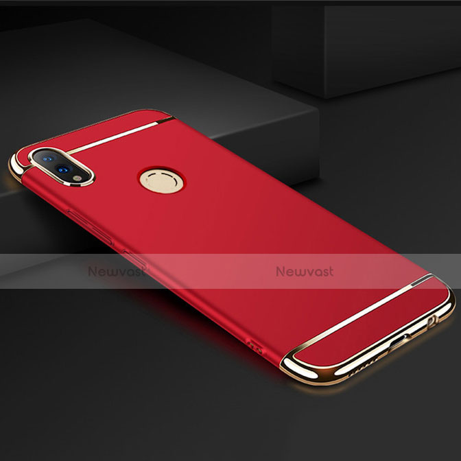 Luxury Metal Frame and Plastic Back Cover Case M01 for Huawei Honor 8X Red