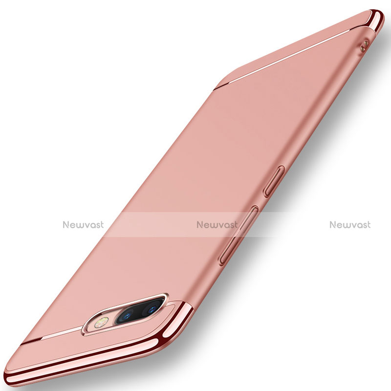 Luxury Metal Frame and Plastic Back Cover Case M01 for Huawei Honor V10 Rose Gold