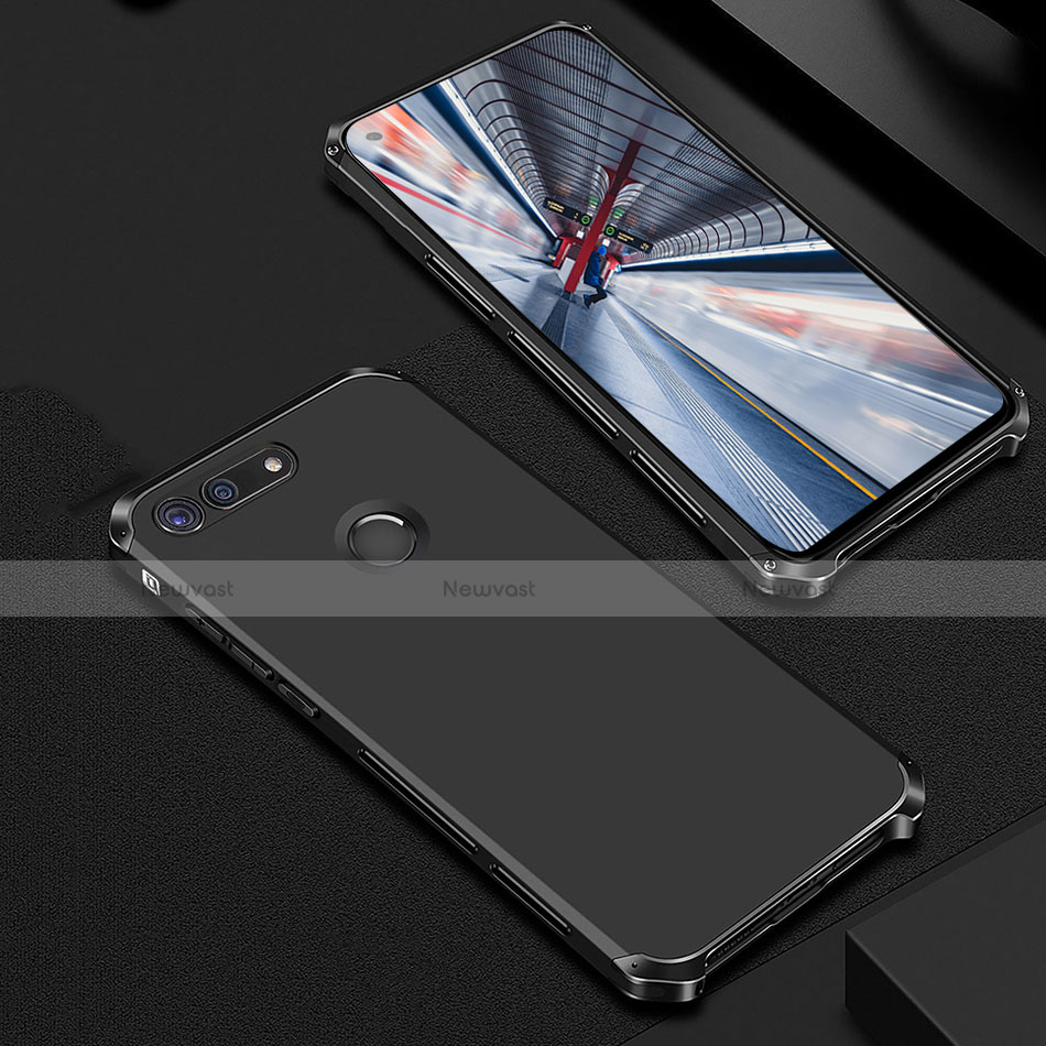 Luxury Metal Frame and Plastic Back Cover Case M01 for Huawei Honor V20 Black